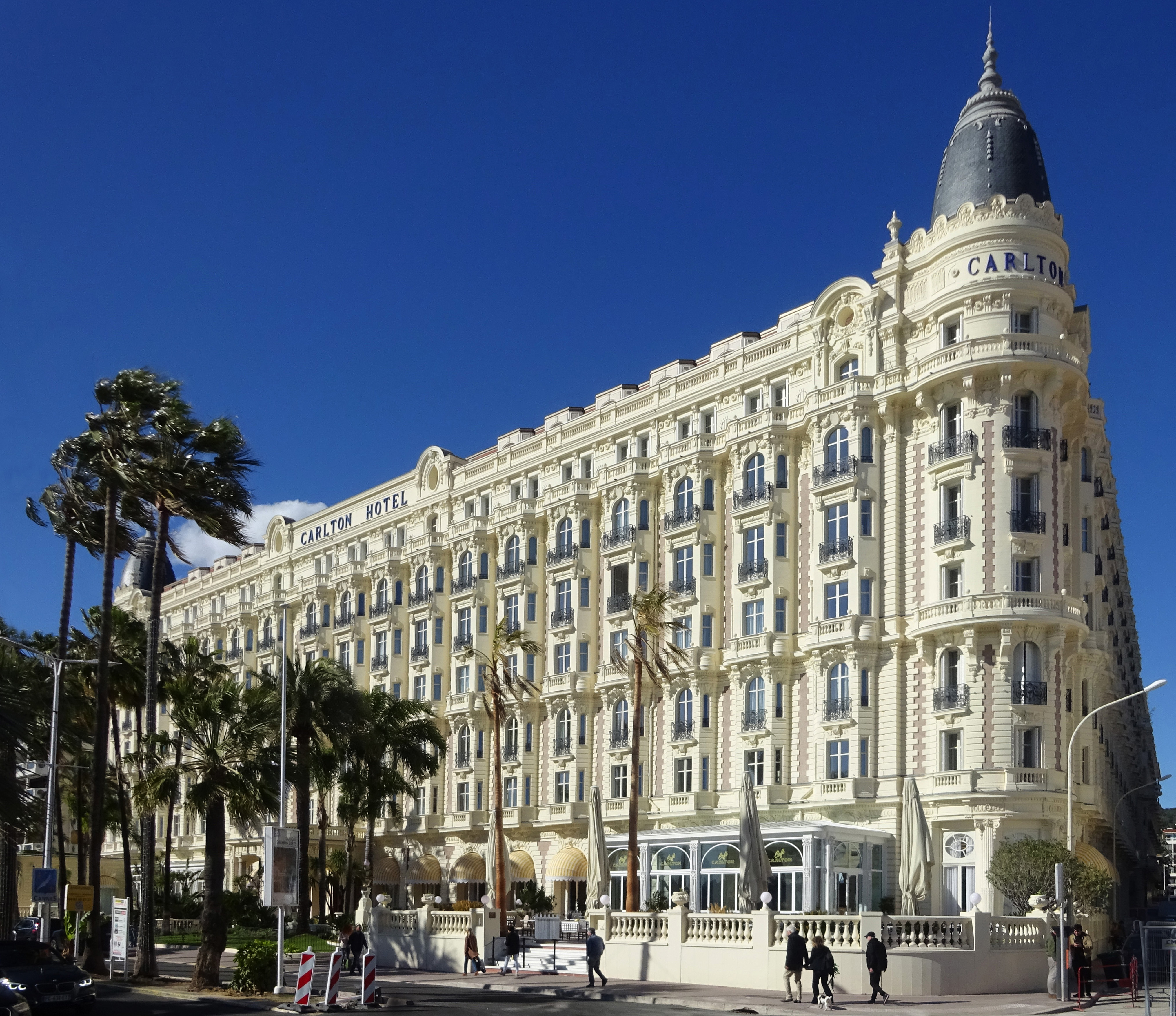Historic InterContinental Carlton Cannes on the French Riviera The iconic InterContinental Carlton hotel on La Croisette in Cannes