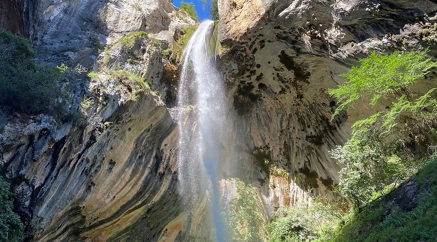 Gorges du Loup – River Gorge with Waterfalls Waterfall cascading into river in Gorges du Loup