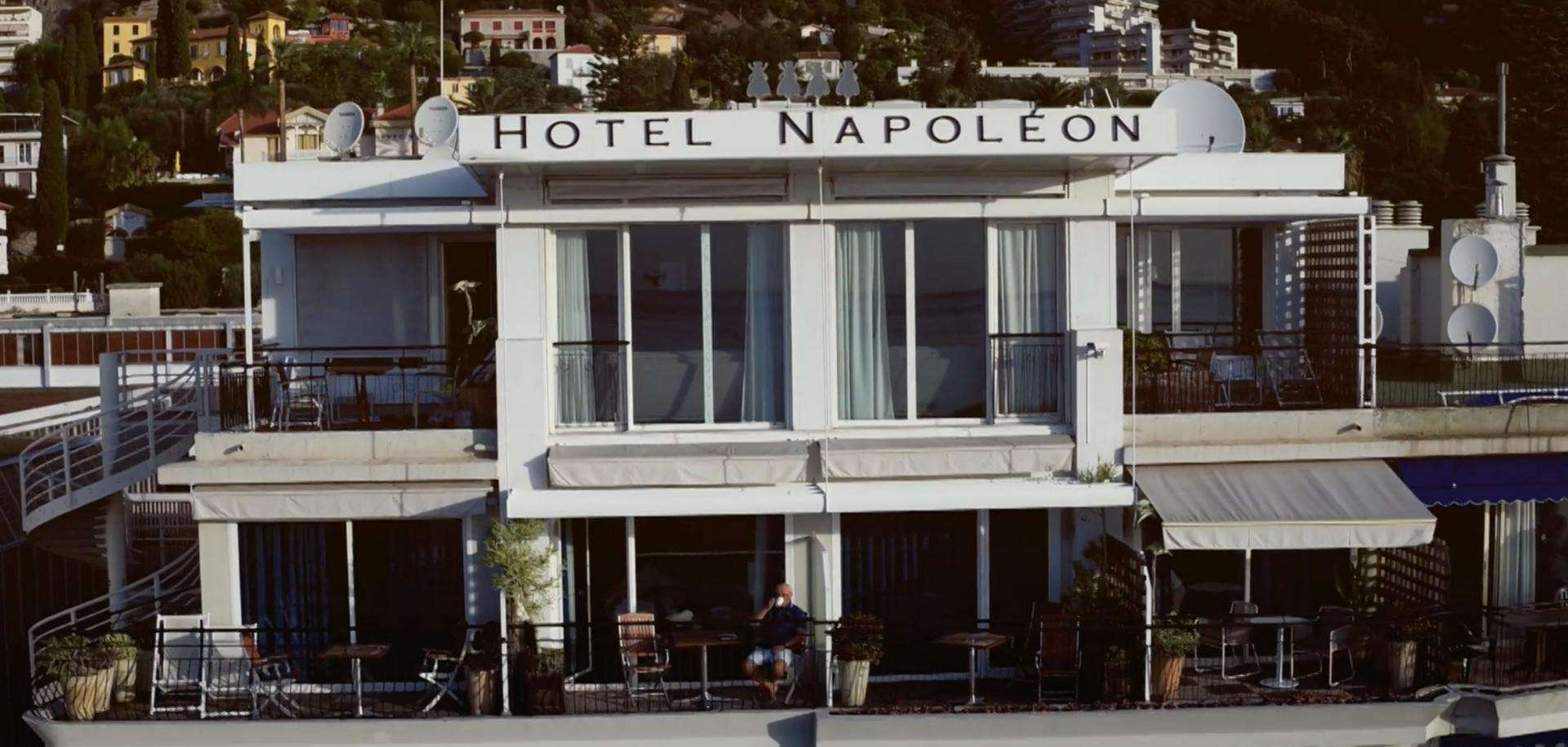 Hotel Napoleon – Chic Seaside Hotel in Menton Front view of Hotel Napoleon in Menton, French Riviera