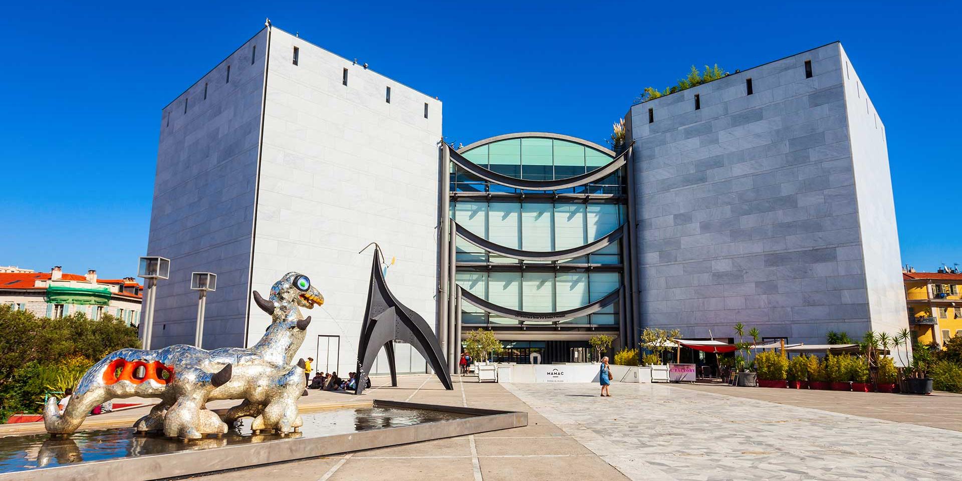 MAMAC – Must-Visit Modern Art Museum in Nice, France 10 Best Cultural Attractions & Museums on the French Riviera, Exterior of MAMAC with modern architecture and outdoor sculptures in Nice