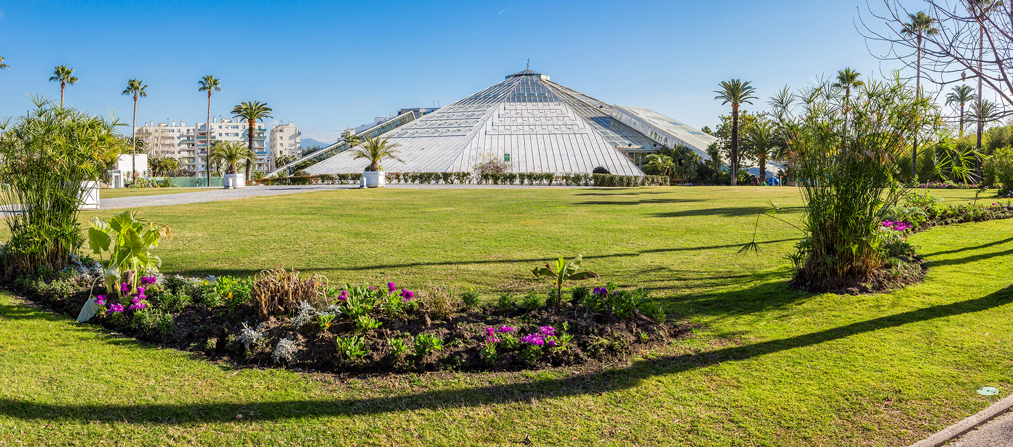 Botanical park with animals and interactive exhibits for kids Wallabies and tropical plants inside Parc Phoenix in Nice