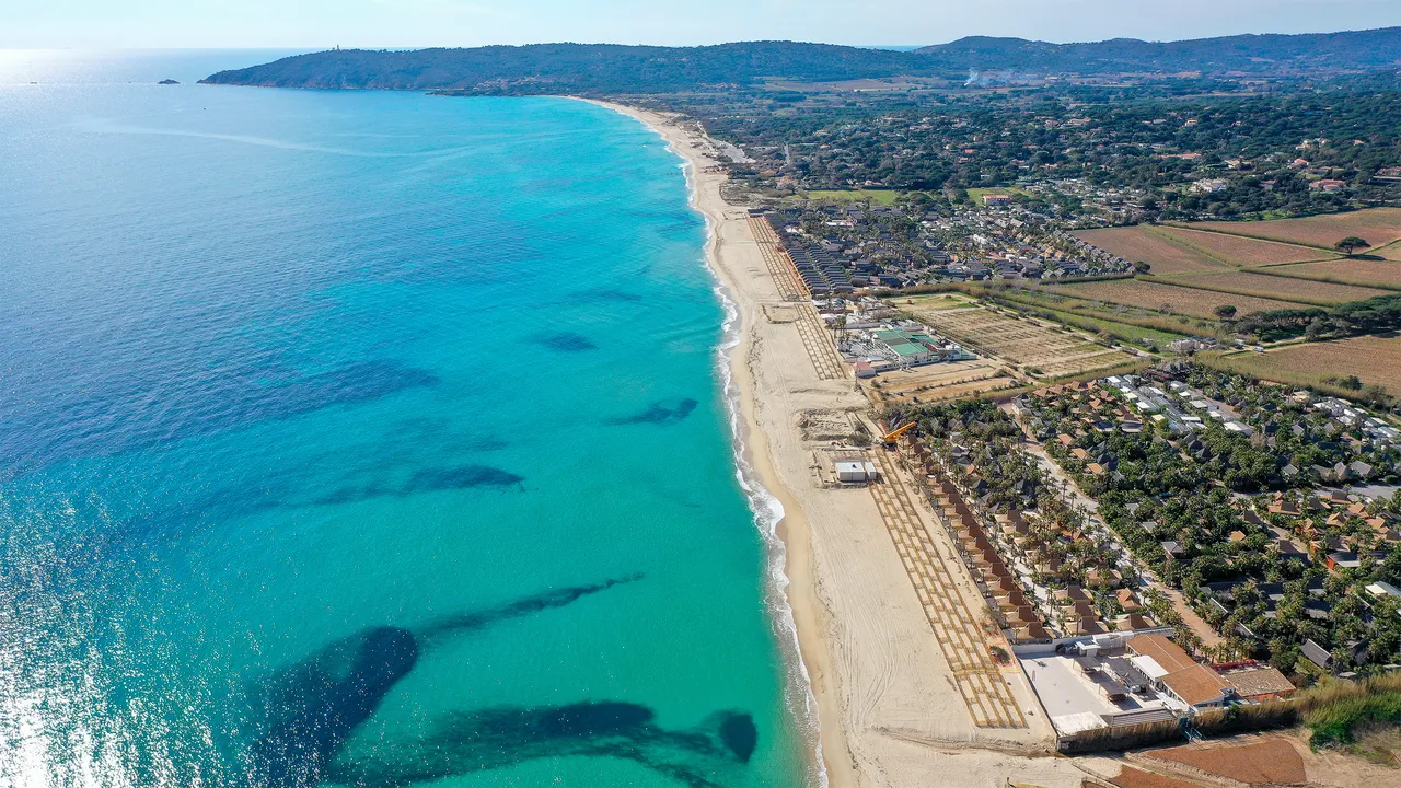 Plage de Pampelonne – Iconic Beach Near Saint-Tropez Pampelonne Beach aerial with turquoise water