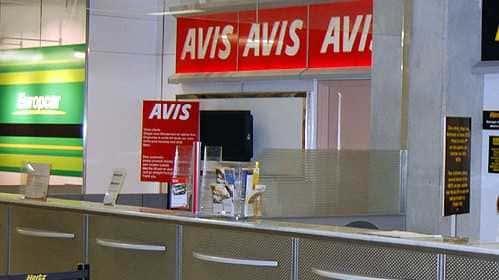 Avis Car Rental Desk – Nice Côte d’Azur Airport Avis car rental counter at Nice Airport